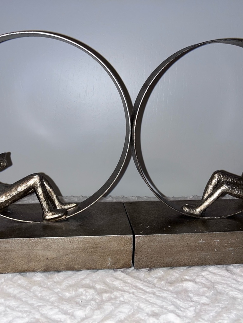 Uttermost Metallic Silver Reading Pair Bookends - Picture 2 of 5